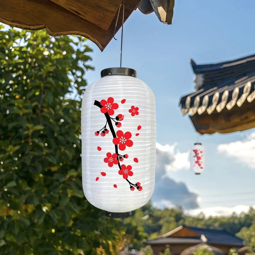 2 stücke 10 Zoll chinesische/japanische lange geformte Stoff DIY Restaurant Laterne Laterne Lampe für Home Party hängen Lampion Dekoration – Detail 10