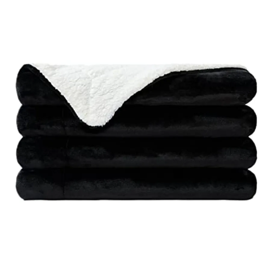 Sherpa Blanket Fleece Bed Blankets Soft and Warm Fuzzy Microfiber 90"x108