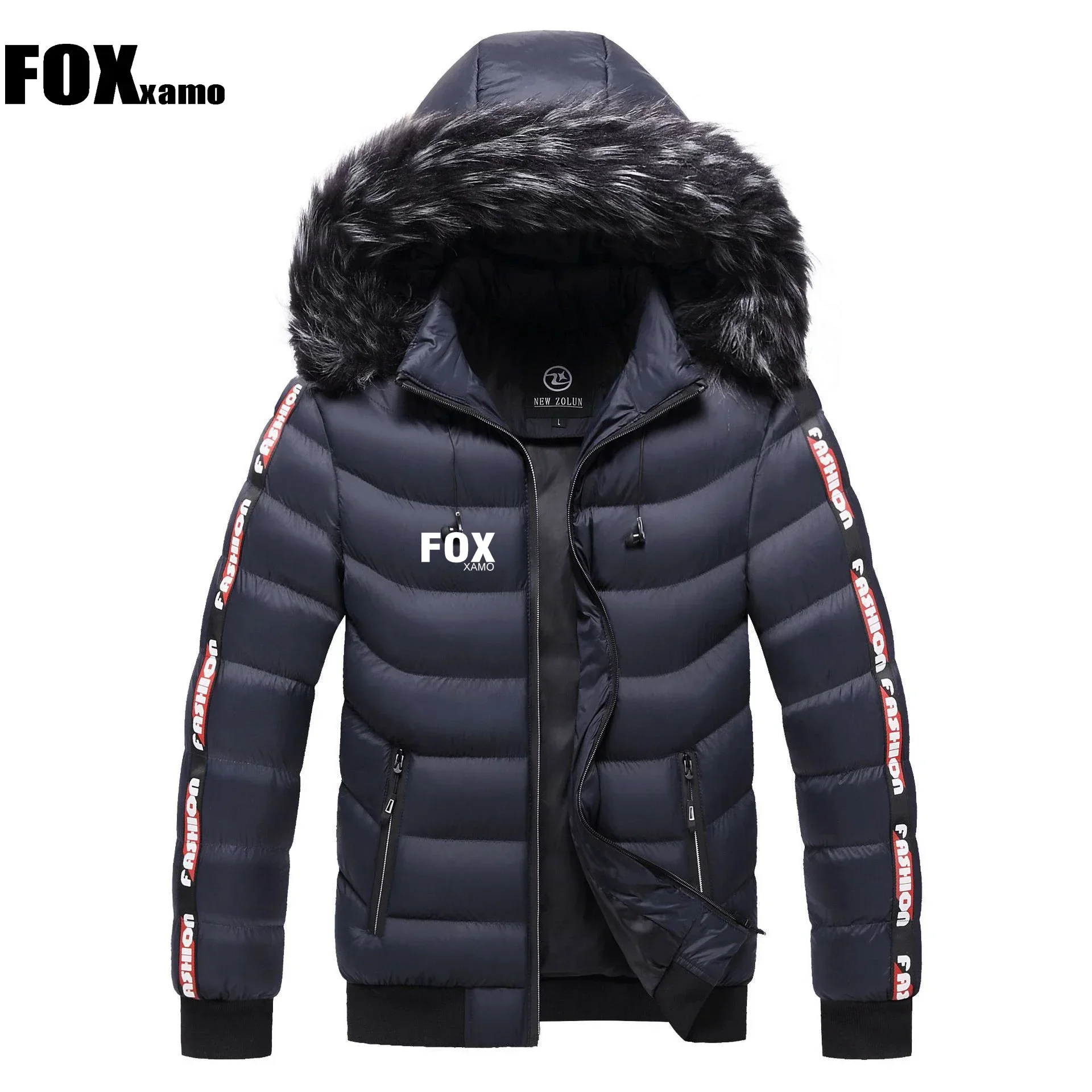 Fox Xamo 남성용 사이클링 탈부착 모자 재킷, 따뜻한 후드 파카, 바람막이 아웃웨어, 스포츠 코트 의상, 겨울