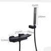 Universal Waterfall Thermostat Bathroom Shower Faucet Set with Handheld Showerhead Wall Mounted Brass Bathtub Hot&Cold Mixer Tap 5