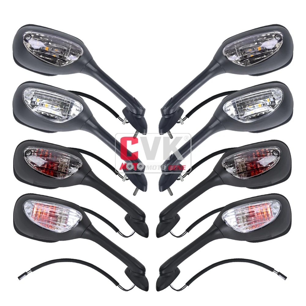 CVK Rearview Mirror Rear View LED Light For Suzuki GSXR600 GSXR GSX-R 600 K6 2006 2008 2009 2010 2011 2012 2013 2014 2015 2016 5