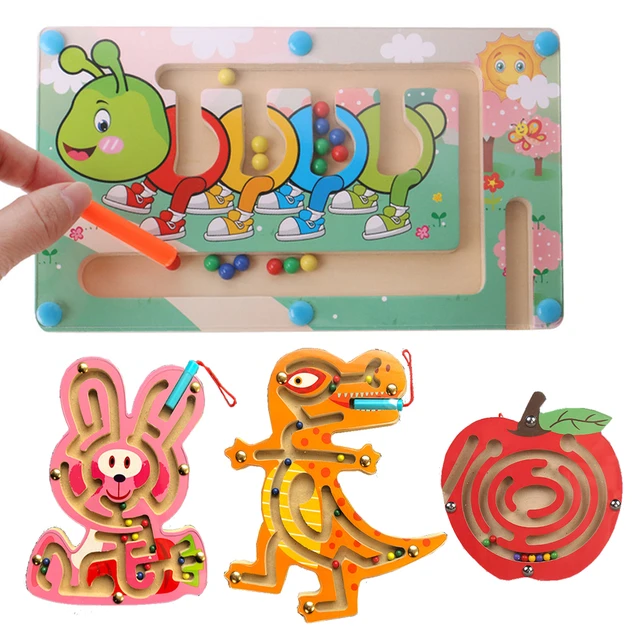 Criança Educational Toys jogo de tabuleiro Montessori Magnet