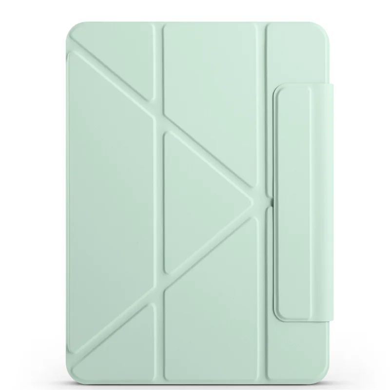 Elegant Smart Fold Leather Tablet Case with Acrylic Back and Magnetic Closure