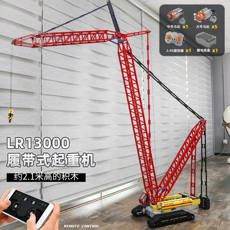 Mold King 17015 Technical Crawler Crane Car Toys App Rc Motorizzato Moc Liebherr Lr13000 Truck Building Blocks Mattoni Regali Per Bambini