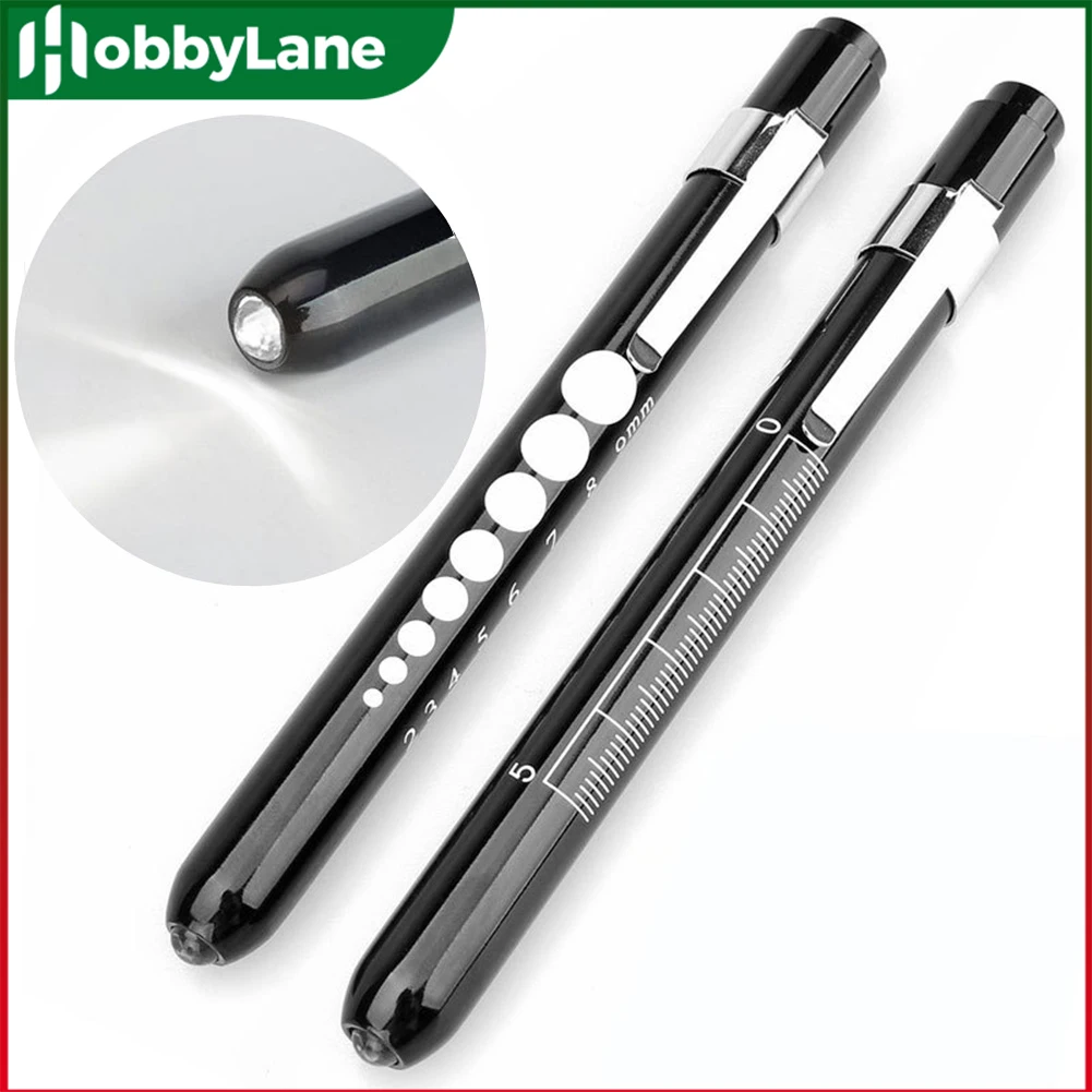

Portable Flashlight Aluminum Alloy Scale Pens Light Pupil Oral Examination Pen Light Nurse Lamp Medical First Aid Pen Lights