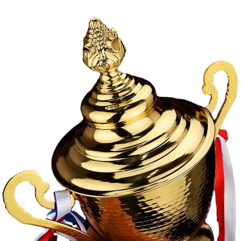 Customized Honor Trophy Cup for College Sports, Gold Plated Trophy Cup, Champions, Team, Competition Craft, Souvenir Trofeu