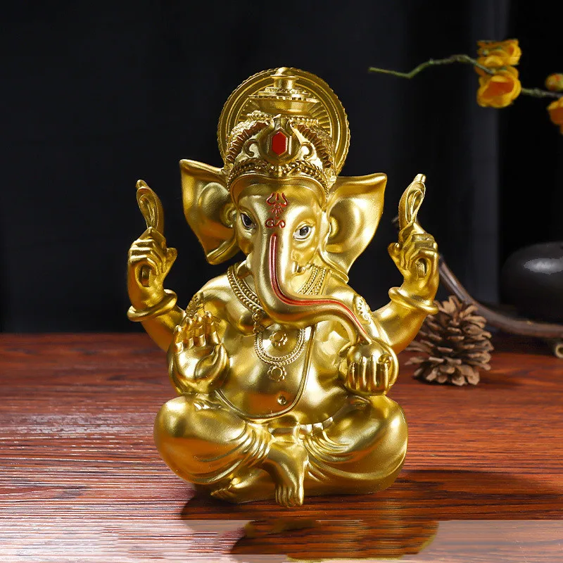 

Elephant Trunk God of Wealth Decoration Creative Decoration Health Center Elephant Resin Decoration