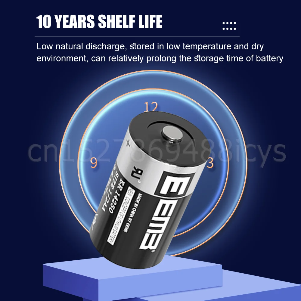2PCS ER14250 14250 1/2 AA Battery 1200mAh 3.6V Non-rechargeable Lithium Battery For ETC PLC CNC Machine Tool Gas Water Meter lithium battery disposable battery