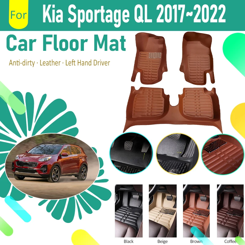 

Car Floor Mats For Kia Sportage SL 2011 2012 2013 2014 2015 2016 Waterproof Pad Foot Carpet Leather Rug LHD Mud Auto Accessories