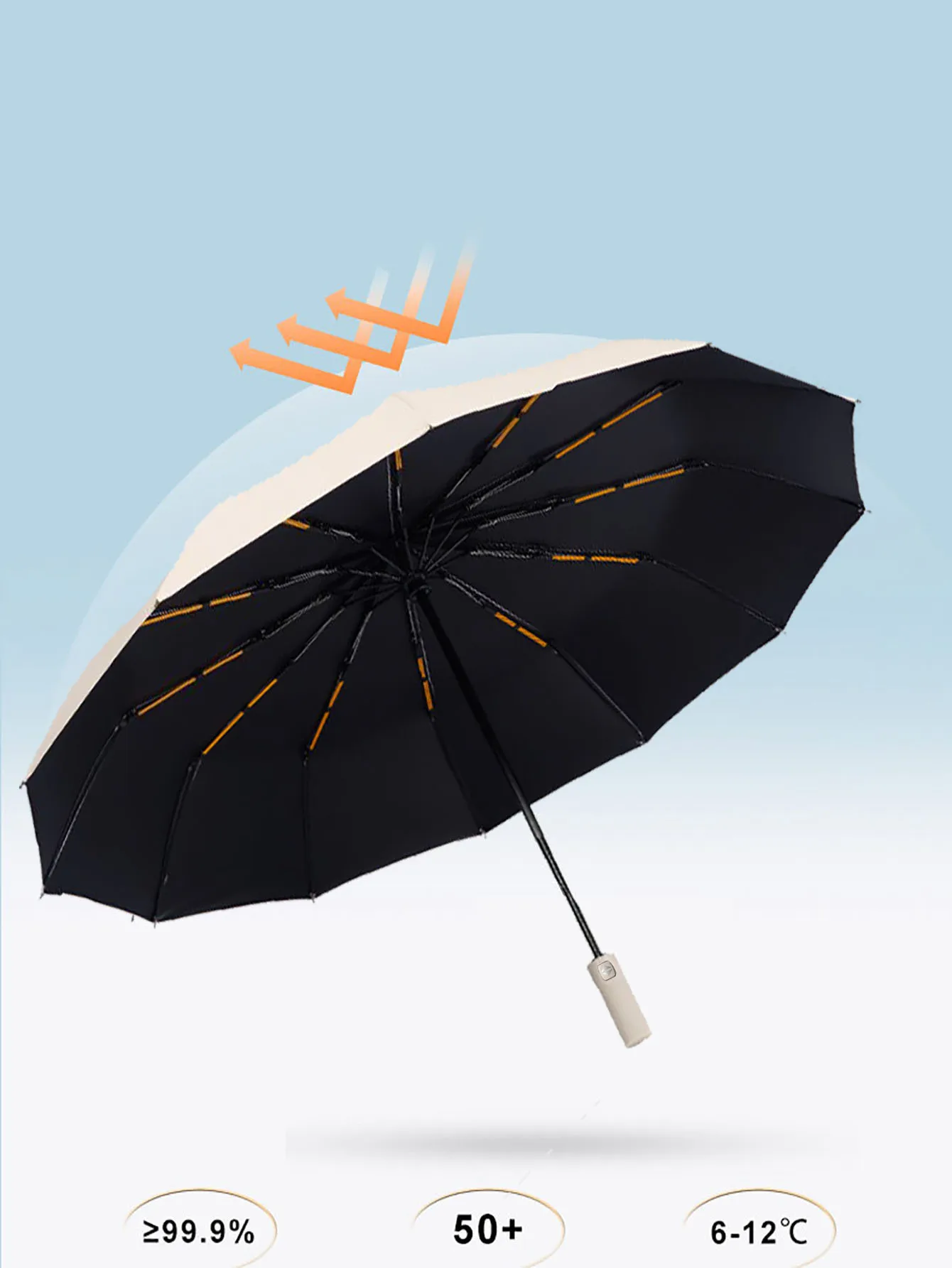 Stay Protected in Any Weather with this Fully Automatic 24-Bone Umbrella-Multiple Colors Available!