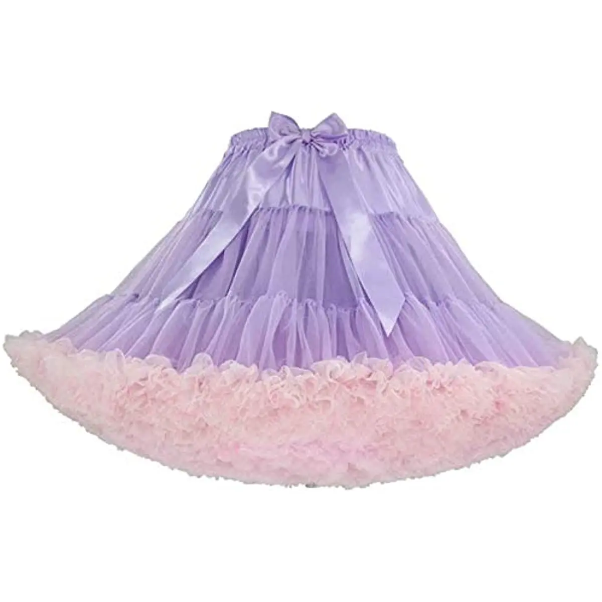 

Women's 3-Layered Tutu Dance Petticoat Pleated Mini Skirt, 16" Length