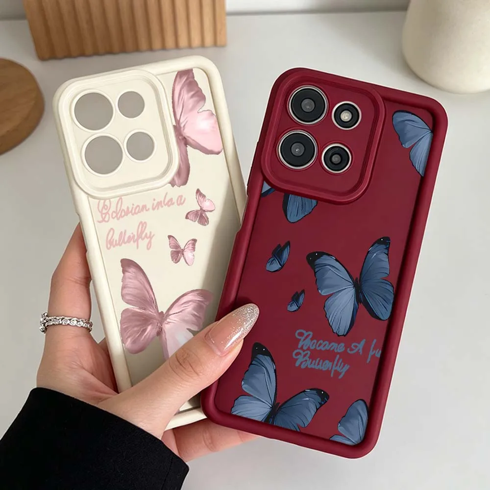 Retro Butterfly Pattern Phone Case Cover - Stylish Protective Design