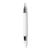 1PC Metal Nail Art Double Head Press Point Drill Pen Crystal Rhinestones Gem Picker Wax Pencil DIY Manicure Picking Tool 1
