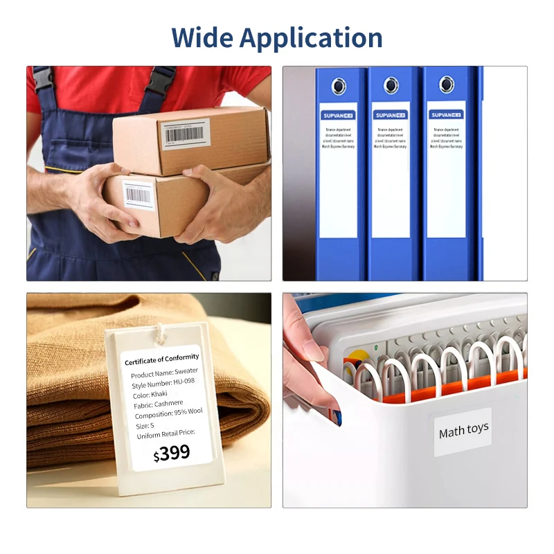 White Self-Adhesive Thermal Label Roll for Barcode and Price Tagging
