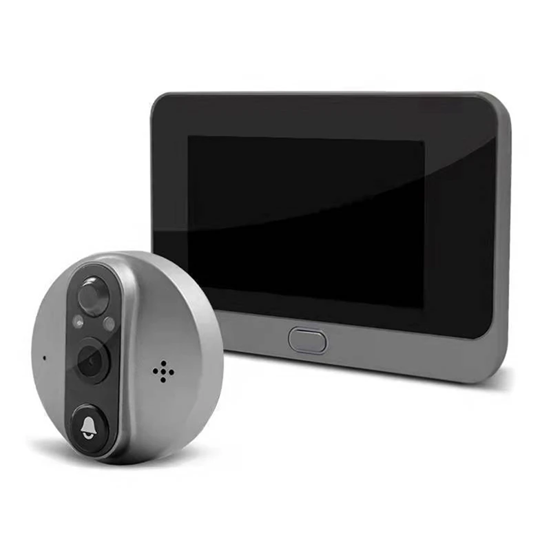 ABUG-Tuya Wifi Smart Cat Eye Doorbell Monitoring 3MP Camera 140&deg; Wide Angle Electronic Cat Eye Observer