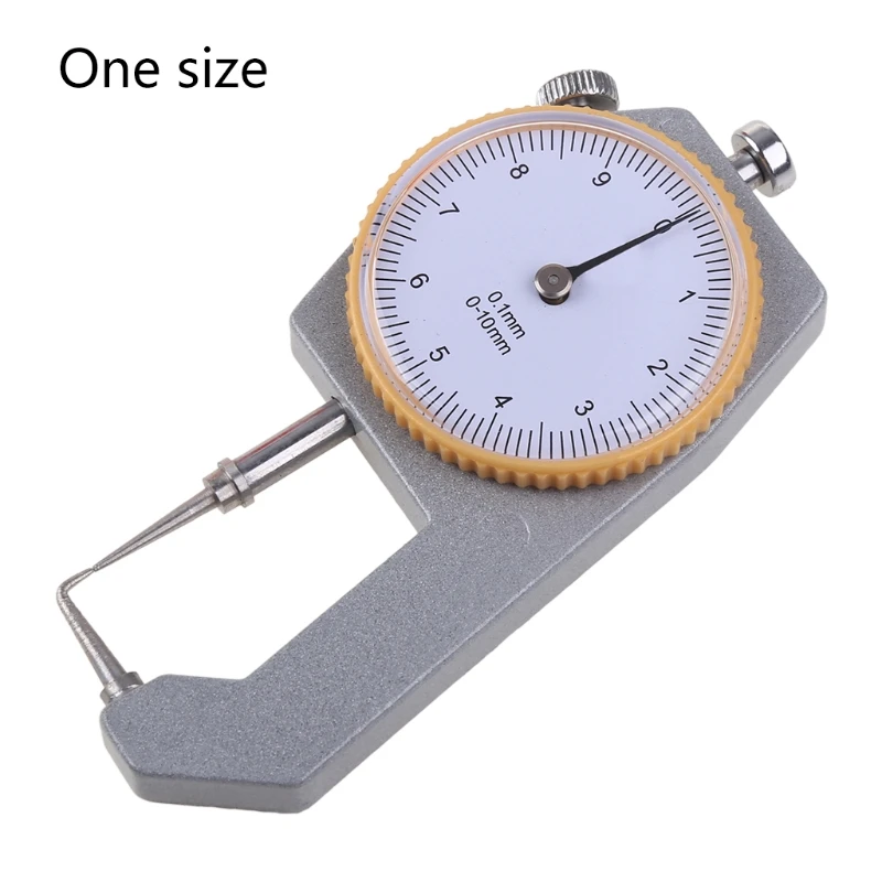 0 to 10mm Measuring Tool 0.05mm Resolution Round Dial Thickness Gauge Portable Leather Cloth thickness gauge