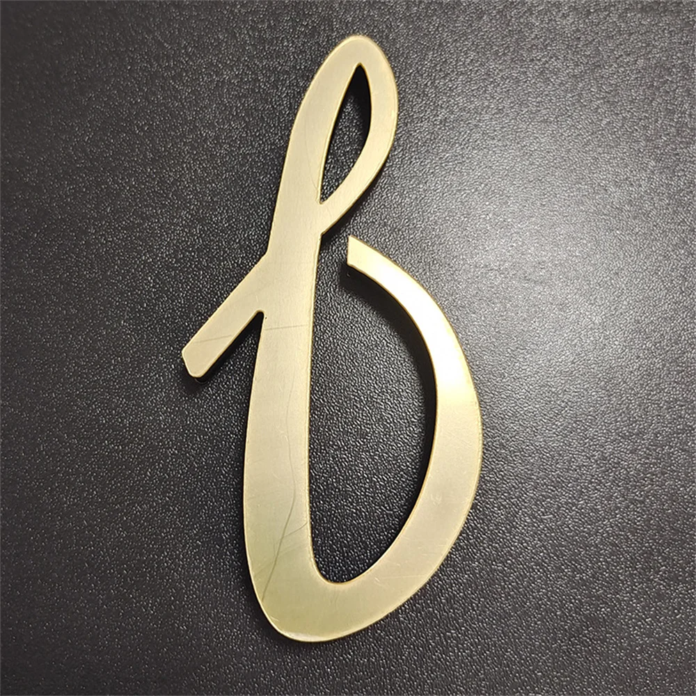 3D Golden Mirror Acrylic 10CM English Letters Wall Sticker Holiday Celebration Party Wedding Decoration Letter Wall stickers ﻿