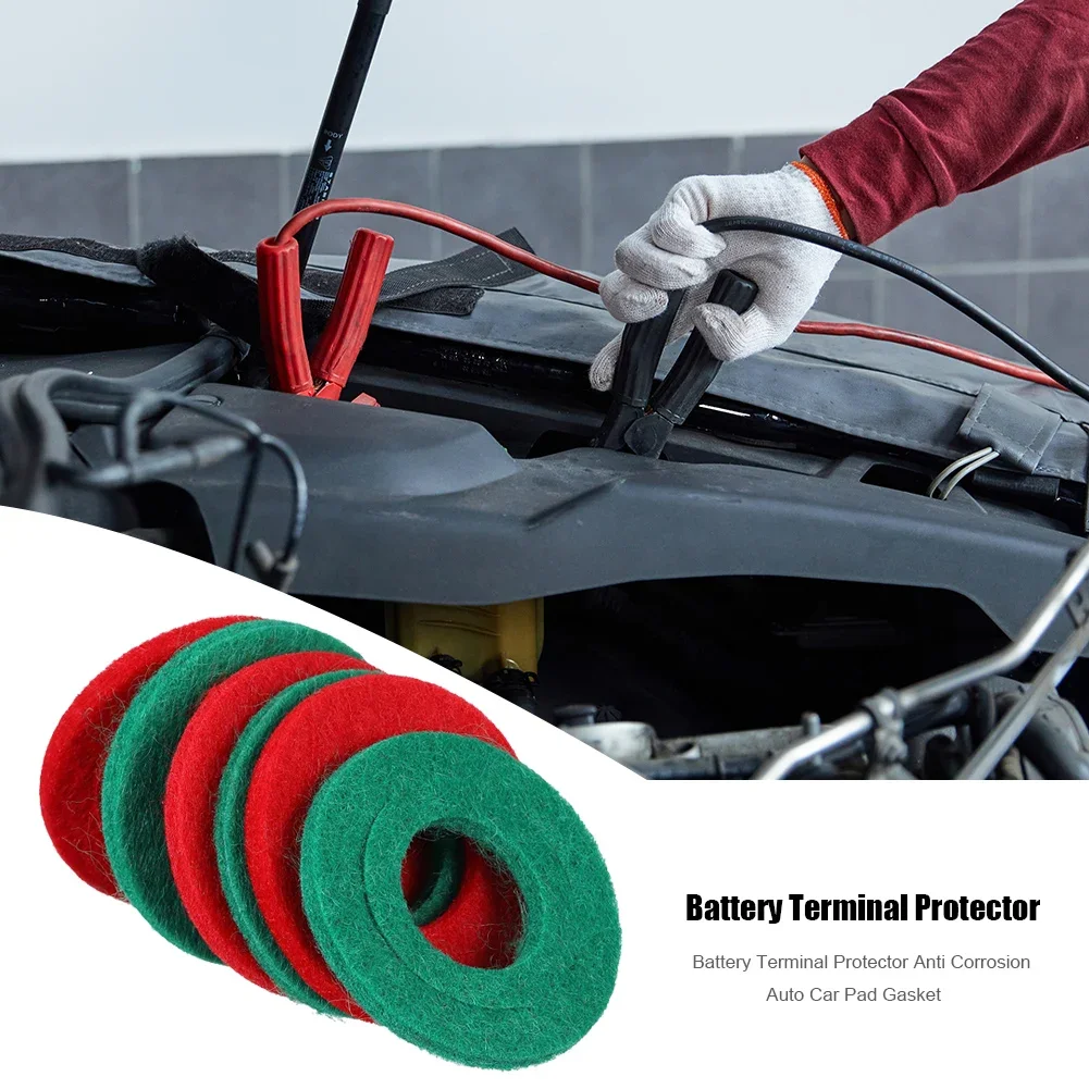 10-30Pcs Auto Car Battery Terminal Protector Gasket Pad Battery Terminal Anti-Corrosion Washer Ring Mat Car Accessories BC2127