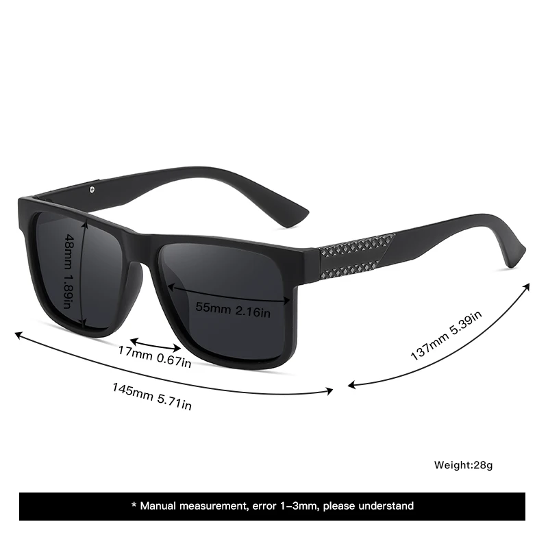 Men's Fashion Sports Car Sunglasses Square Full-frame Driving Polarizer 1058