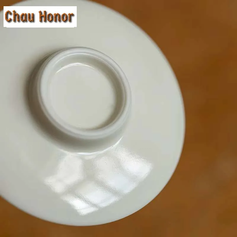 2pc/set Handamde Apricot White Glazed Coasters Non-slip Cup Mats for Coffee Cups Heat Insulation Placemats Cha Supplies Craft