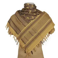 100% Cotton Multifunction Tactical Desert Skull Head Scarf Shemagh Arabic Keffiyeh Bandana Scarves 1