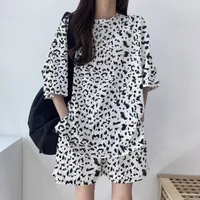 Women T-Shirt Shorts Suit Set Casual Tie Dye Loose tshirt and wide leg middle shorts with pockets female Soft Summer Shorts Sets - Image 5