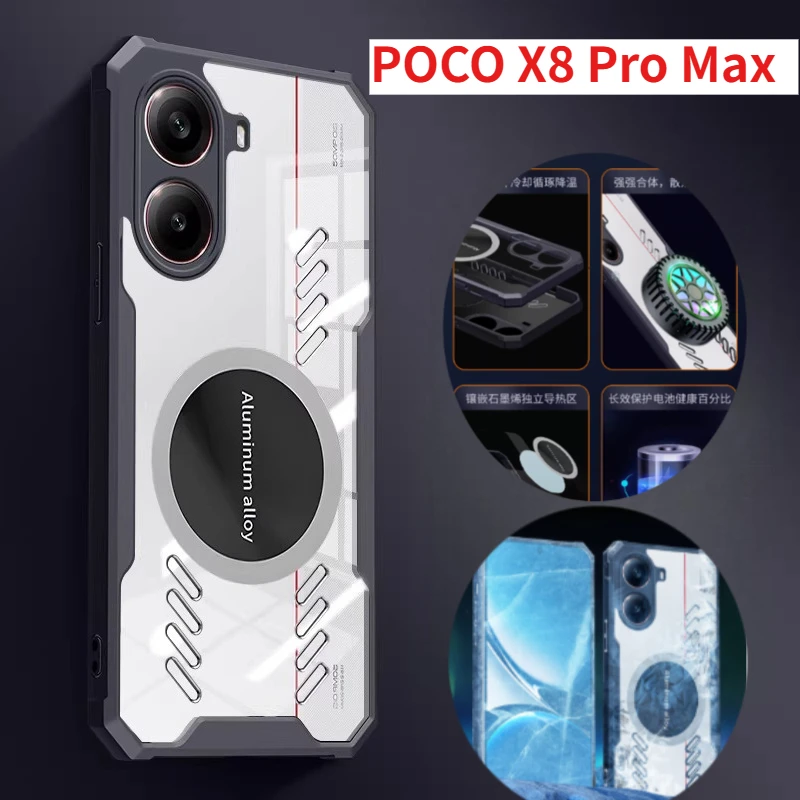 Transparent Magnetic Heat Dissipation Phone Case with Max Armor Protection