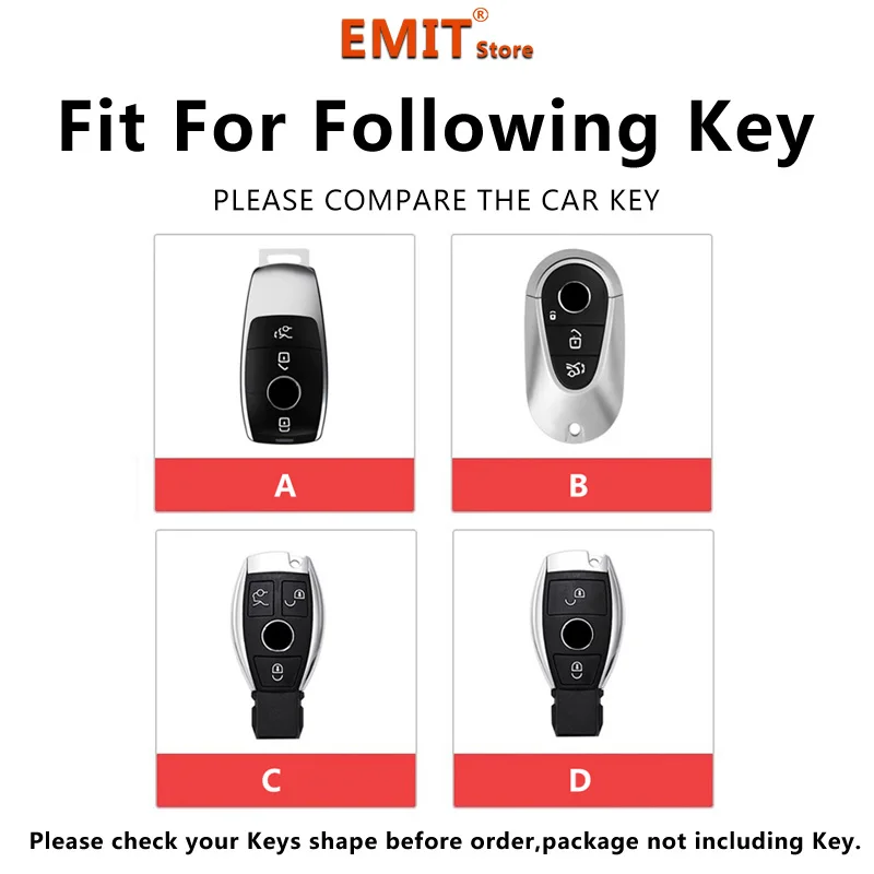 ABS Carbon Fiber Car Key Case Cover Shell in Sleek Black Finish