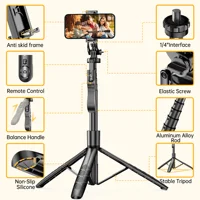 L16 1570mm Wireless Selfie Stick Tripod Stand Foldable Monopod for Gopro Action Cameras Smartphones Balance Steady Shooting Live - Image 2