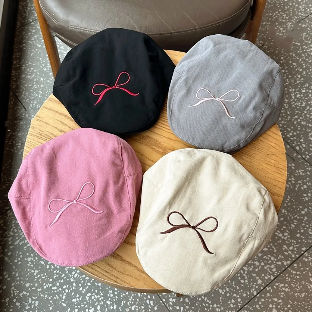 Vintage Y2K Berets Cap Cotton 54-59cm Newsboy Cap Big Head Circumference Rough Edge Women Artist Hat Work