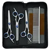  6.0" Purple Dragon Professional Pet Hair Scissors Japan Steel Dog Straight Curved Cutting Thinning Shears Hair Clippers B0002B