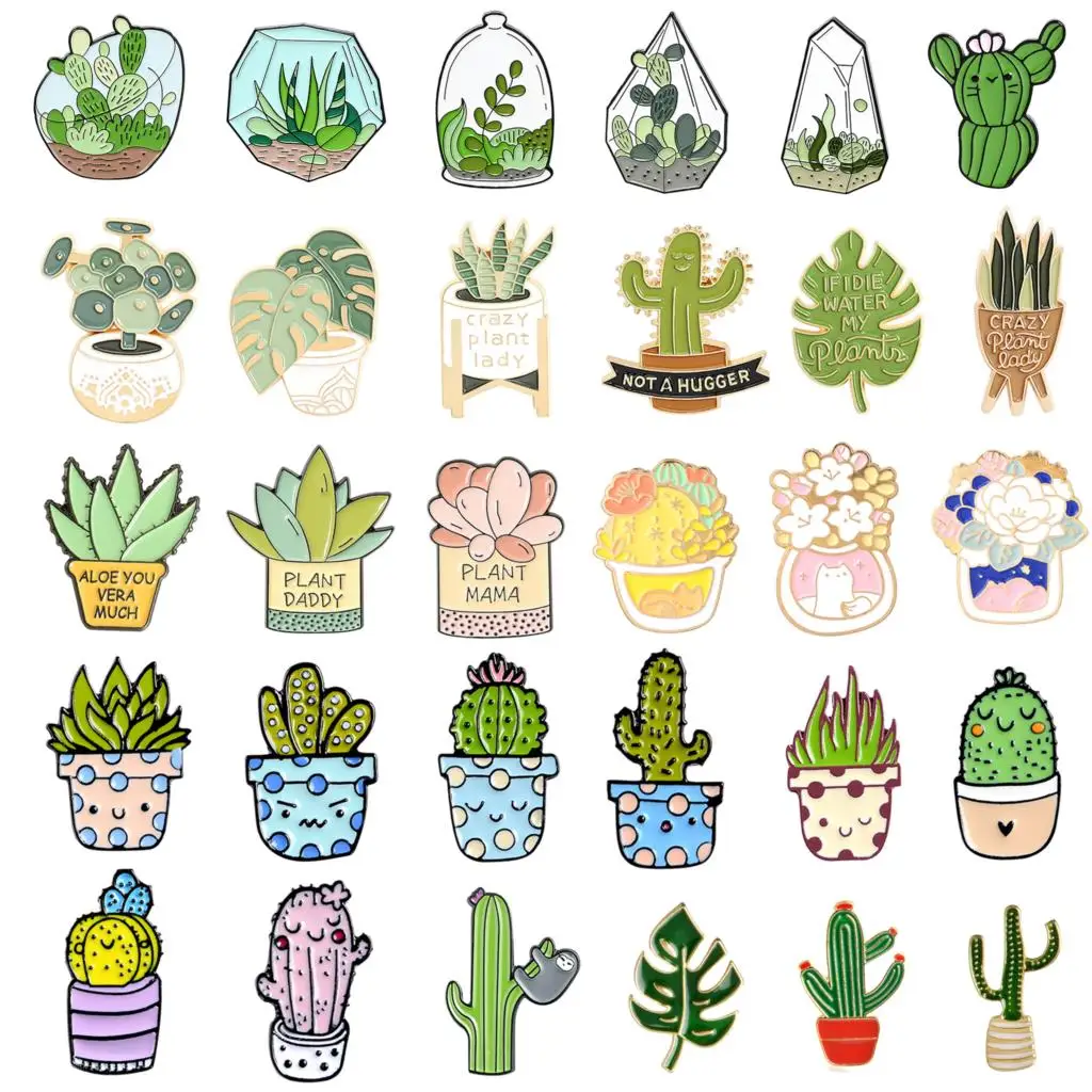 

Brooch Aquatic Brooch Aloe Brooch Plant Alloy Cactus Badge Cactus Pin Potted Plants Pin Aloe Pin Lapel Pin Cactus Brooch Plant