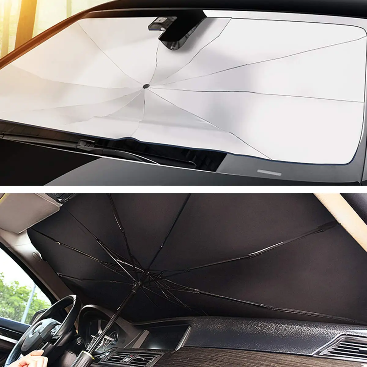 Windshield Sun Shade Umbrella, 360° Rotation Bendable Shaft Foldable Car  Sunshade Umbrella, Fit for SUV, Windshield Sunshade Co - AliExpress