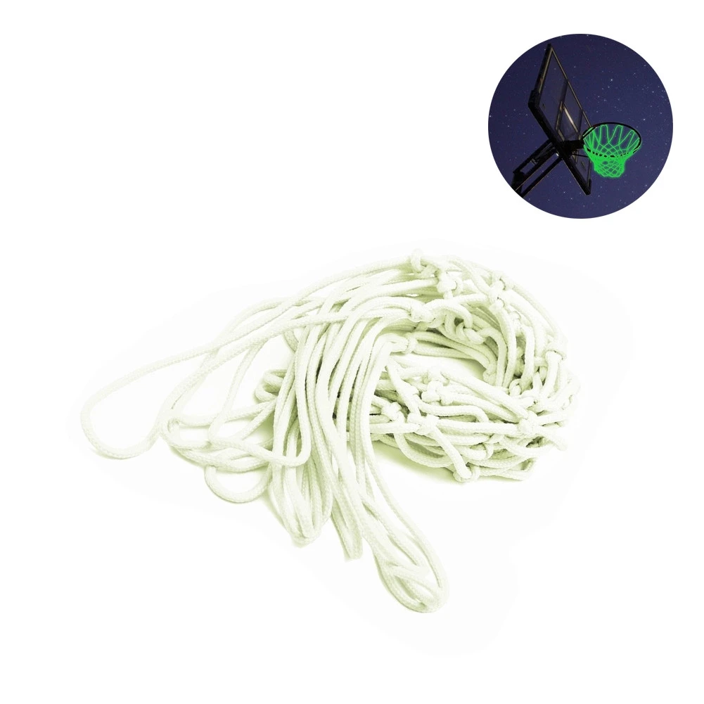 Luminous Basketball Net Self-illuminated Glowing Light Fluoresc Basketball Standard Training Nylon Net Outdoor Sport Accessories