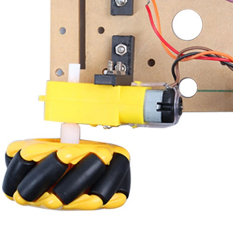 

Автомобильный комплект Smart Robot, акриловое шасси с колесами 4WD Mecanum, подходит для программирования, набор для начинающих, сборка «сделай сам», аксессуары для робота