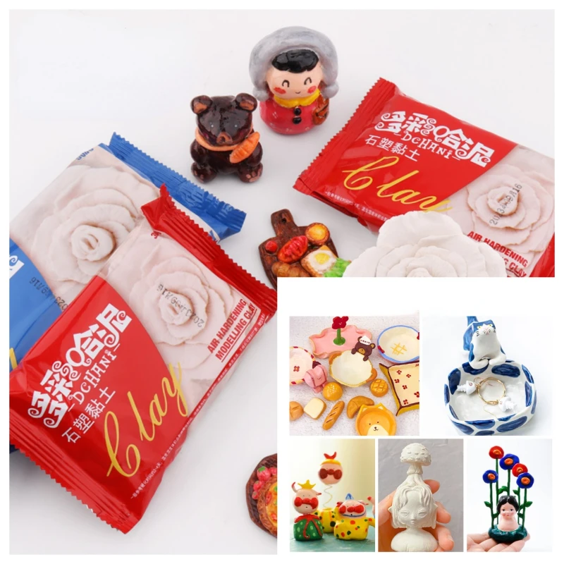 Air Dried Stone Plastic Clay White Dough DIY Handmade Toy Making Material