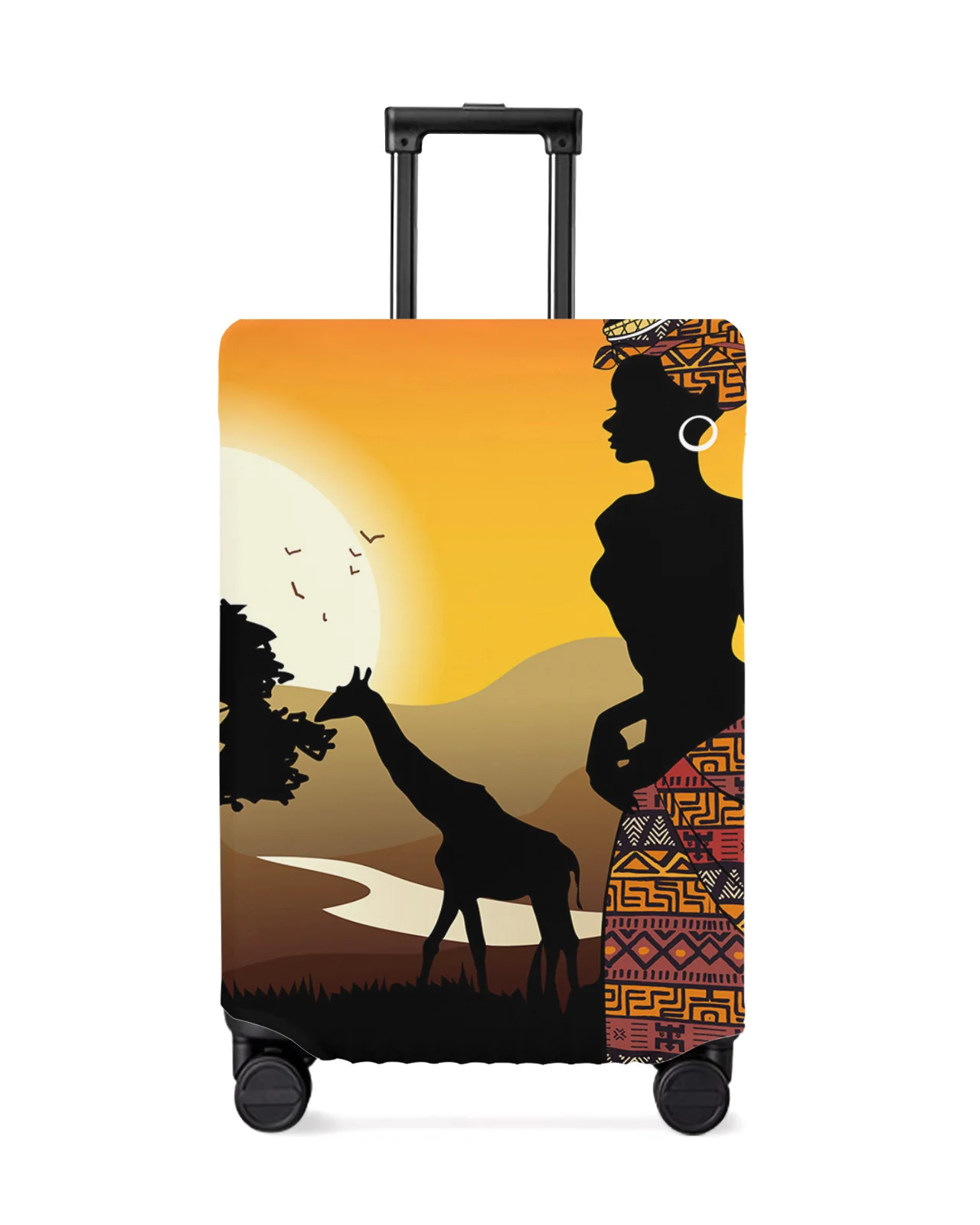 african-woman-giraffe-silhouettes-travel-luggage-cover-elastic-baggage-cover-suitcase-case-dust-cover-travel-accessories