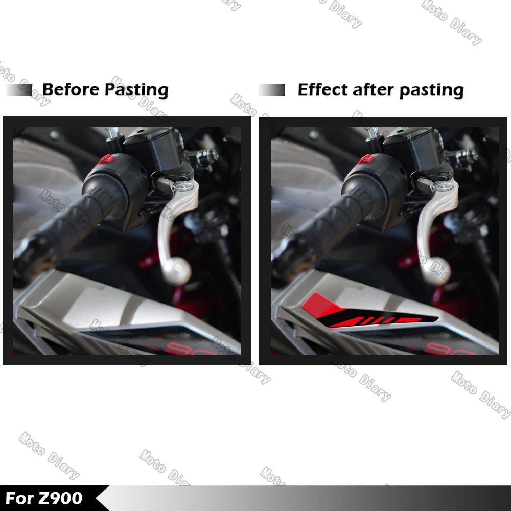 가와사키 Z 900 z900 용 방수 3D 스티커, 프론트 펜더 페어링 데칼