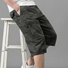 Summer Men's Elastic High Waisted Pockets Camouflage Straight Sweatpants Cargo Loose Vacation Printing Preppy Style Shorts 3