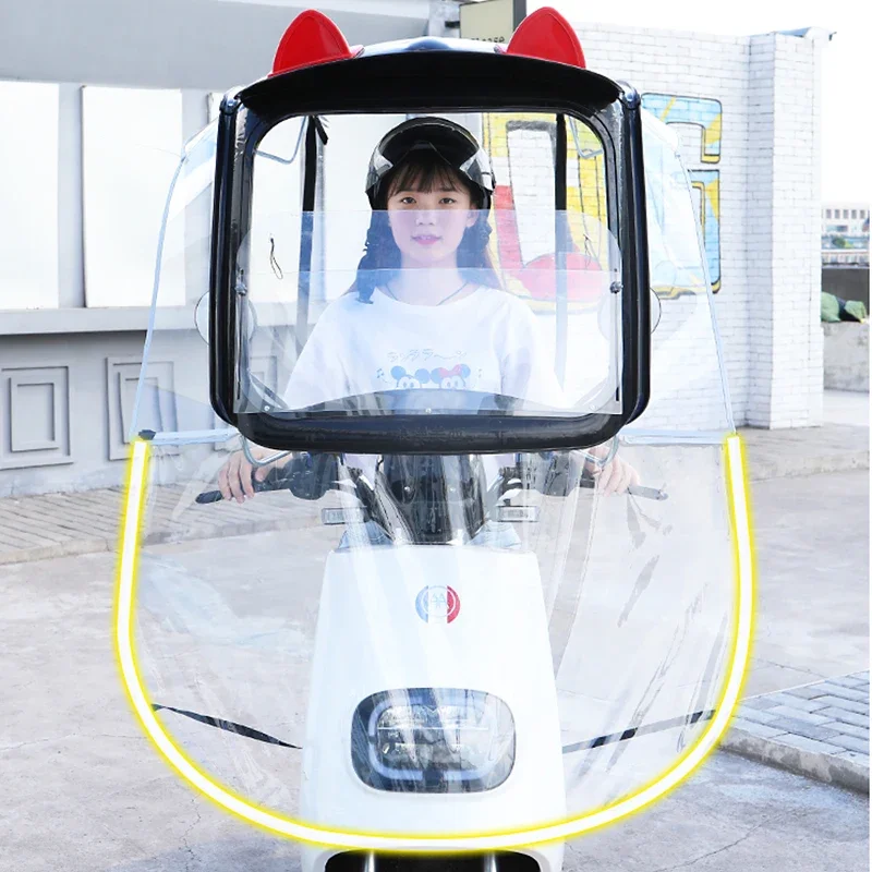 NEW Durable Electric Car Waterproof Motorcycle Canopy Thickened Umbrella Awning Umbrella Sun Block Rain Shield Canopy