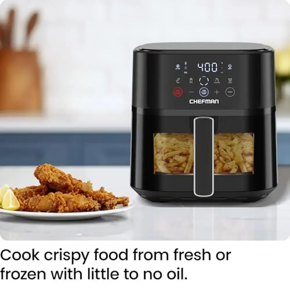 Compact 6QT Airfryer Easy View Window Hi-Fry Technology Touch Controls Nonstick Dishwasher Safe Healthy Meals  Quality Assurance 2