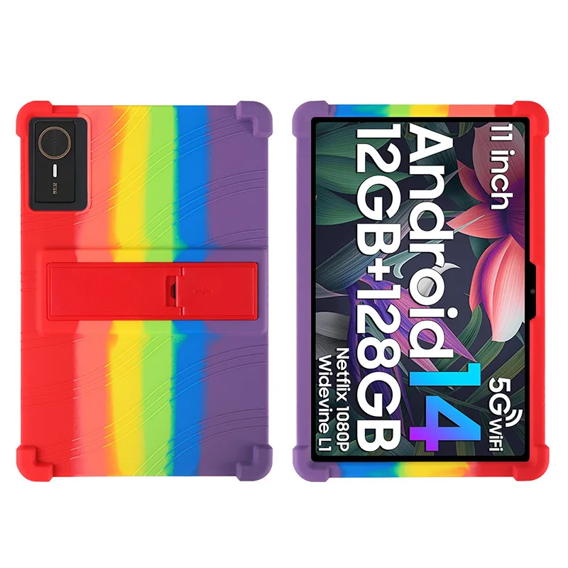 Shockproof Kickstand Protective Case for 11-inch Tablet - Soft Silicone Shell