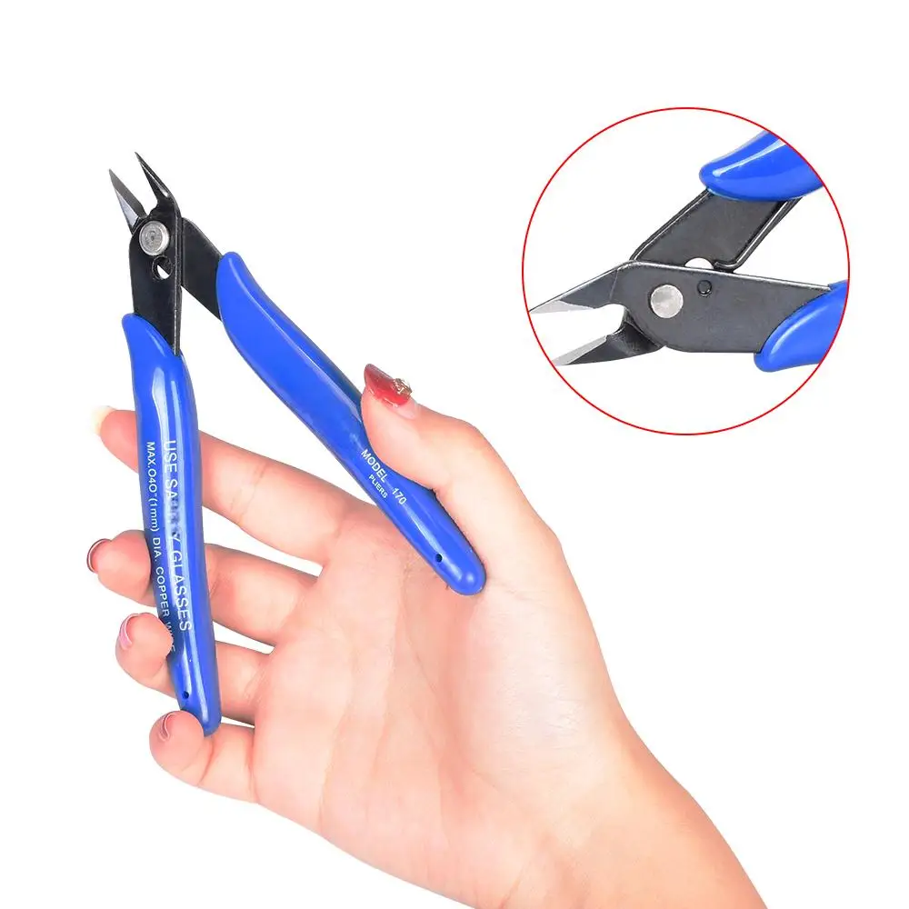 3D Printer Accessories Carbon Steel Diagonal Pliers Wire Cutters Electronic Repair Snips for Removing 3D Printing Supports - 4
