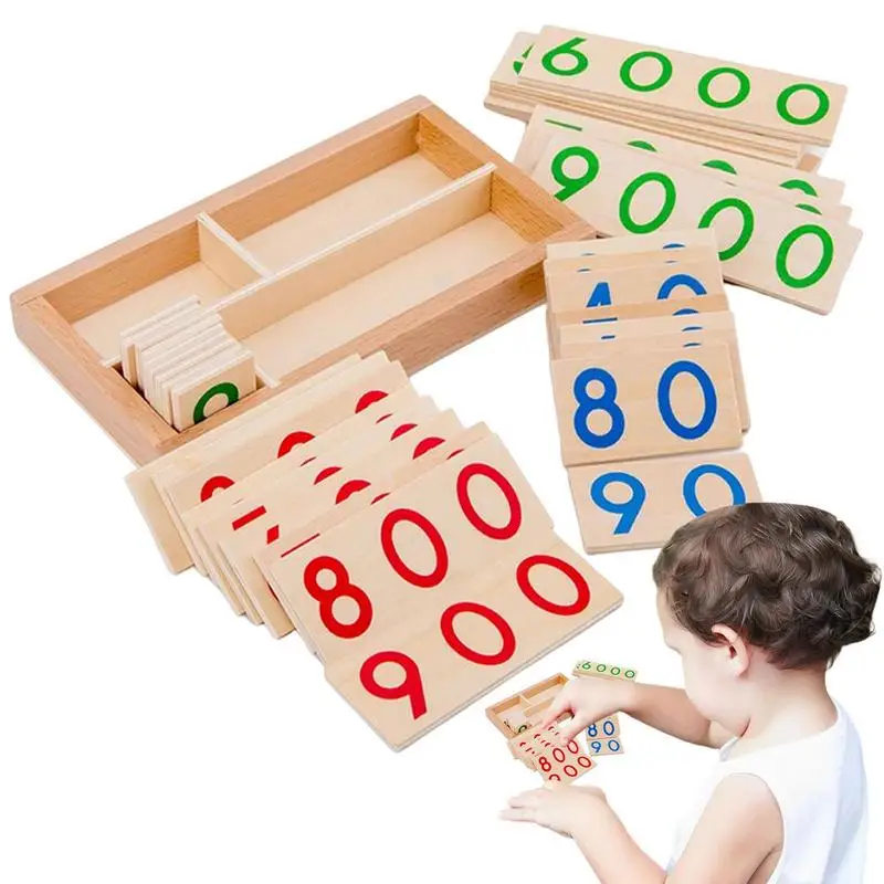 

Kid Number Toys 1-9000 Montessori Math Counting Board Wooden Number Puzzle For Toddler Activities Counting Game Preschool Math