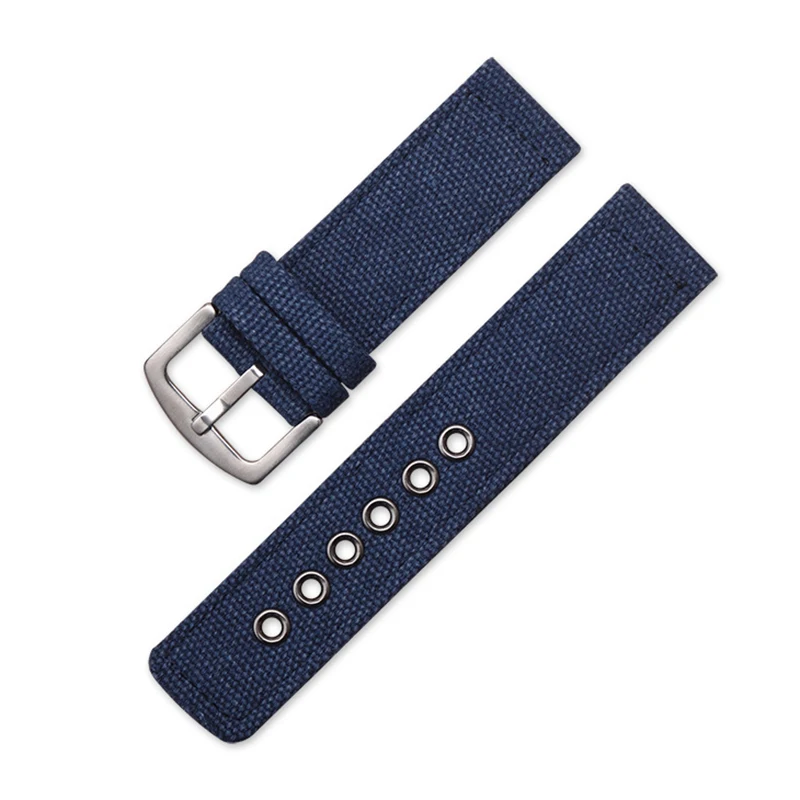 Black Camouflage Canvas Nylon Watch Strap Bracelet