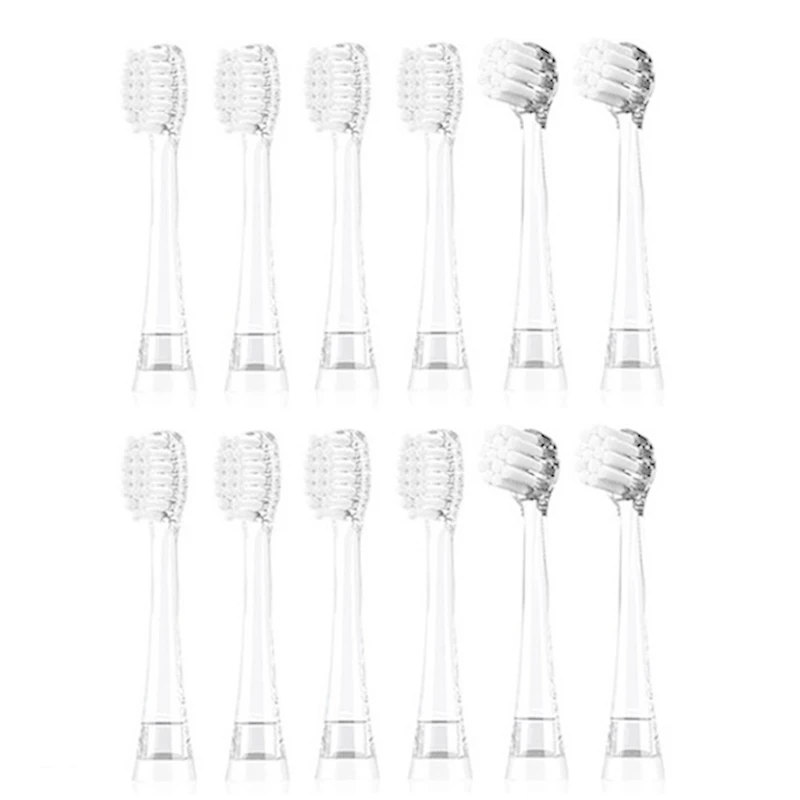 

12PCS For Seago Children Sonic Electric Toothbrush Toothbrush Replacement Head Replaceable Dupont Brush Head
