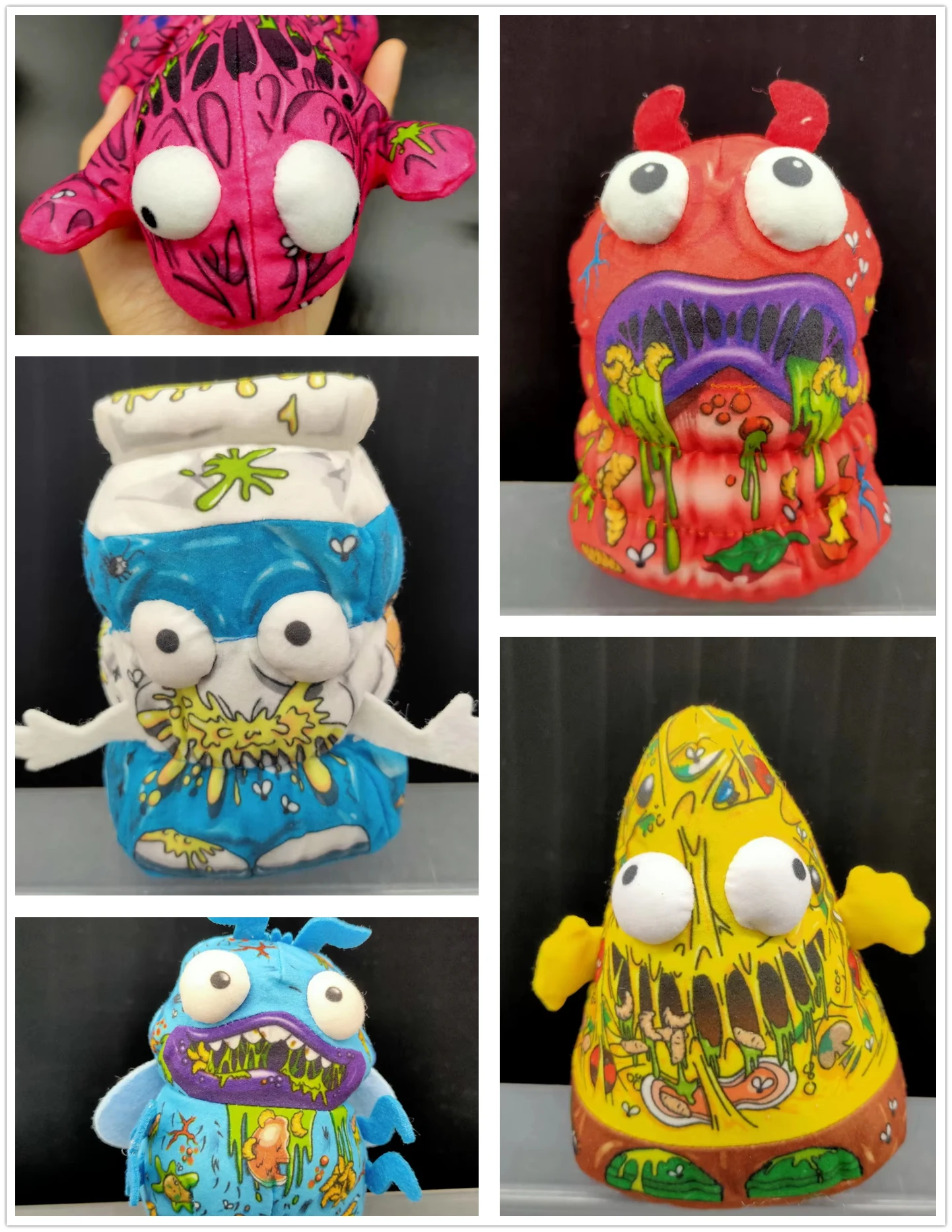 New ORIGINAL The Trash Pack Green Fish Blue Fly Yellow Trashies