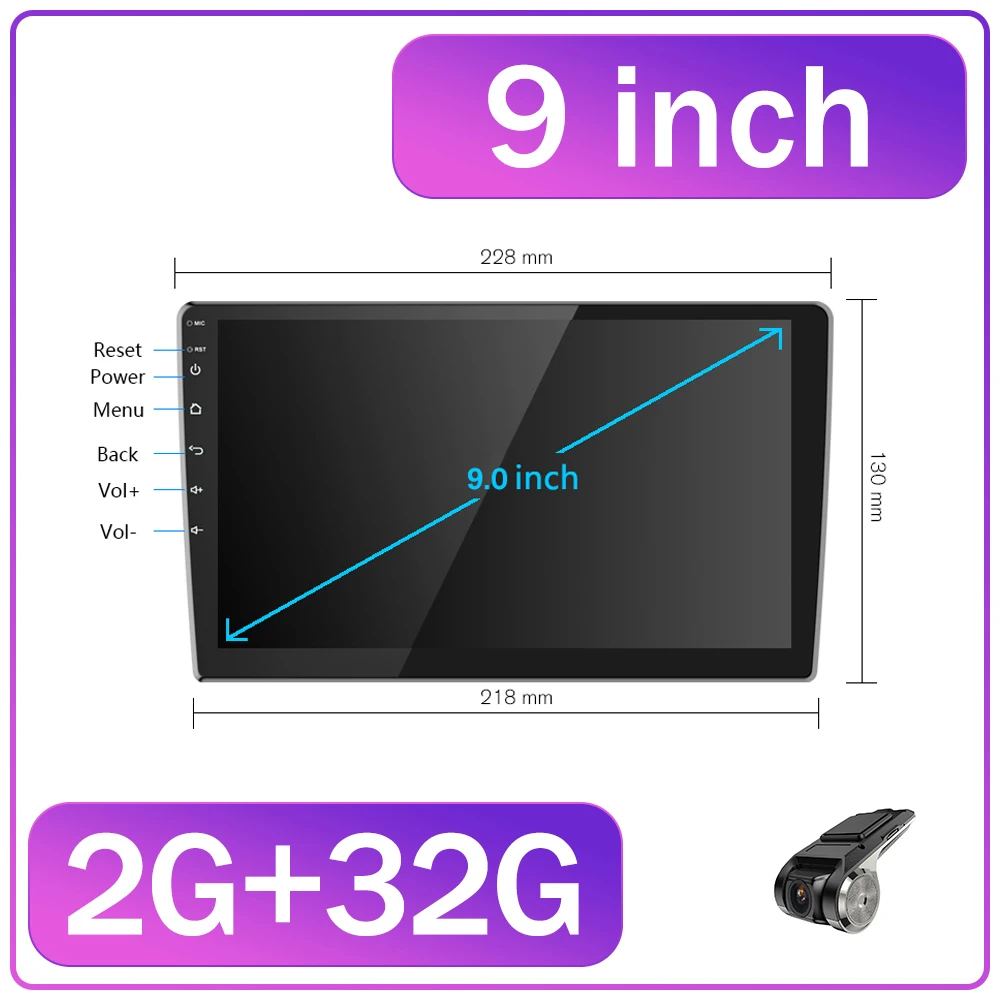 head unit Camecho 2din AHD Android 11 Car Radio 2.5D 10.1'' HD Maltimedia Stereo 2GB + 32GB Car DVD Player Carplay GPS Navigation Radio car video player android Car Multimedia Players