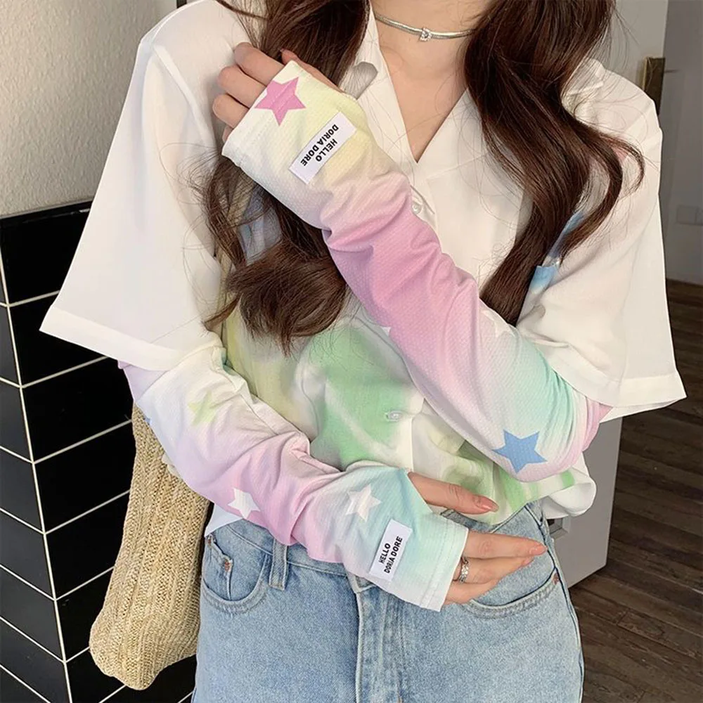 

Ледяные шелковые рукава, повязки на руки, рукава для езды на велосипеде, защита от солнца, манжеты, уличные спортивные перчатки, дышащие