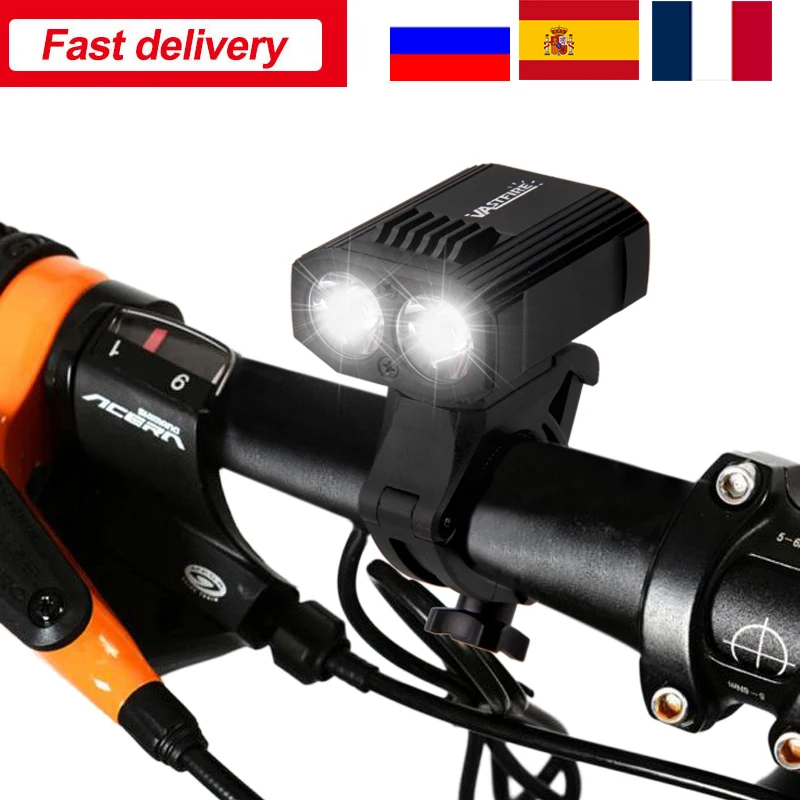 LED Akku Fahrrad Beleuchtung Set Licht Scheinwerfer Rücklicht Lampe Nacht Reiten 